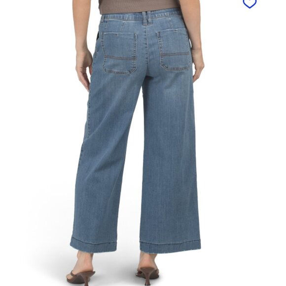 NEW DEMOCRACY Ab Tech High Rise Wide Leg women Jeans With Front Darts 725 3m7 - Picture 3 of 4